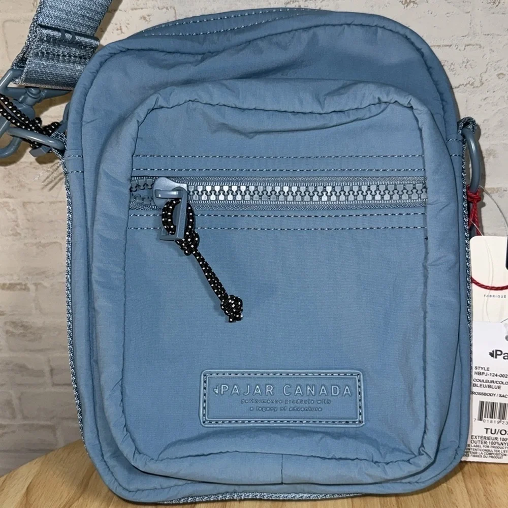Pajar Canada Blue Nylon Sport Athleisure Crossbody Handbag Purse